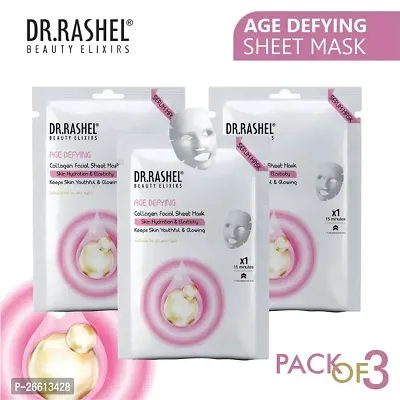 Dr Rashel Age Defying Sheet Mask With Serum That Hydrates The Skin And Improves Elasticity Pack Of 3 20G X 3-thumb0