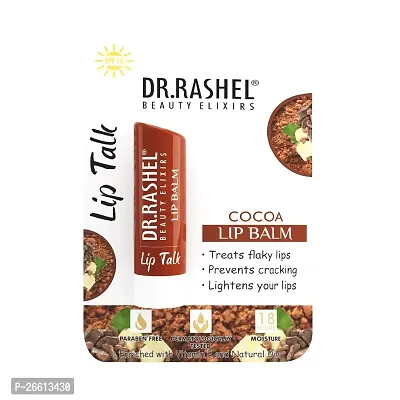 Dr Rashel Cocoa Lip Balm 4.5 Gms Tinted Lip Moisturizer For Dry Chapped Cracked Lips Enriched With Vitamin E And Natural Oil Intense Hydration And Uv Protection