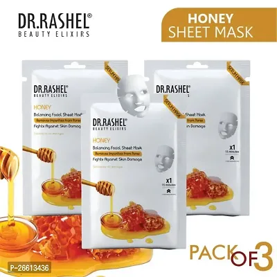 Dr Rashel Honey Sheet Mask With Serum That Removes Impurities From Pores Pack Of 3 20G X 3-thumb0