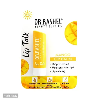 Dr Rashel Mango Lip Balm 4.5 Gms Tinted Lip Moisturizer For Dry Chapped Cracked Lips Enriched With Vitamin E And Natural Oil Intense Hydration And Uv Protection