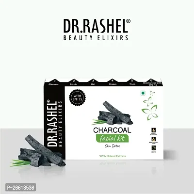 Dr Rashel Charcoal Facial Kit Skin Detox With Moisturizer Spf 15 Natural Extract Parabean Free Suits All Skin Type