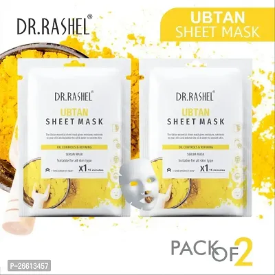 Dr Rashel Ubtan Sheet Mask With Serum That Controls Oil And Refining Pack Of 2 20G-thumb0