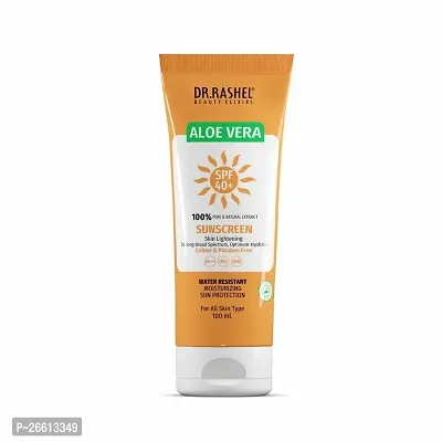 Dr Rashel Aloe Vera Sunscreen Spf 40 Pa Skin Lightening With Natural Extract Water Resistant Colour Paraben Free 100 Ml Cream-thumb0