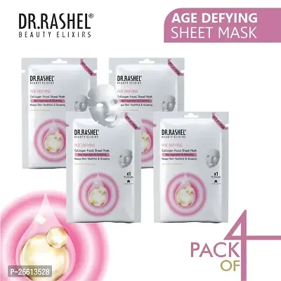 Dr Rashel Age Defying Sheet Mask With Serum That Hydrates The Skin And Improves Elasticity Pack Of 4 20G