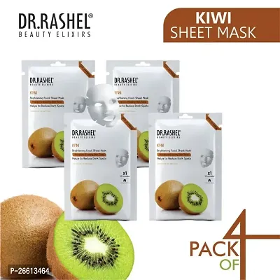 Dr Rashel Kiwi Sheet Mask With Serum That Maintains The Glowing Skin Pack Of 4 20G X 4