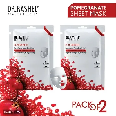 Dr Rashel Pomegranate Sheet Mask With Serum That Moisturize And Brightens The Skin Pack Of 2 20G