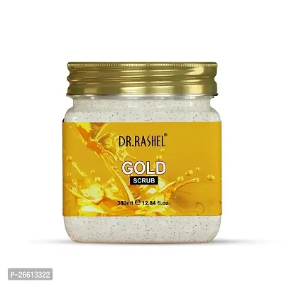 Dr Rashel Scrub For Face Body Gold Scrub 380 Ml All Skin Cleanser Scrub For Deep Exfoliation Dead Skin Remover Scrub Tan Removal Blackhead Remover Scrub Face Scrub Body Scrub-thumb0