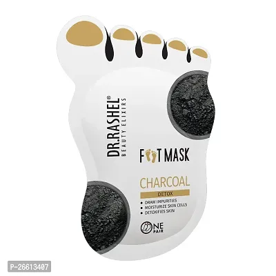 Dr Rashel Charcoal Peeling Mask For Cracked Feet Dead Skin Remover Heel Peel Pedicure At Home Foot Care Lavender Exfoliant Foot Crack Mask With Moisturising Agents-thumb0