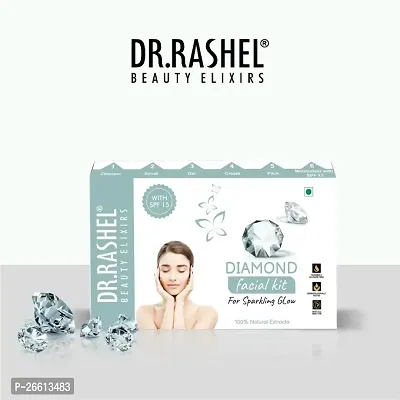 Dr Rashel Diamond Facial Kit For Sparkling Glow Moisturizer With Spf 15 Natural Extract Parabean Free Suits All Skin Type