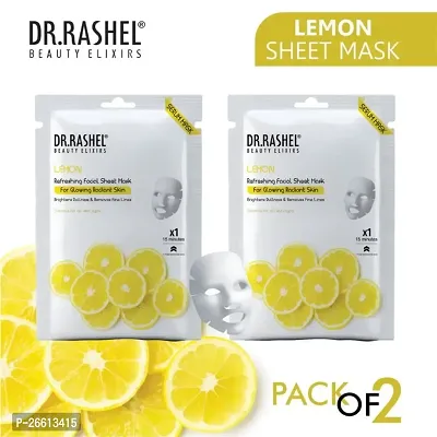 Dr Rashel Lemon Sheet Mask With Serum That Glows The Radiant Skin Pack Of 2 20G