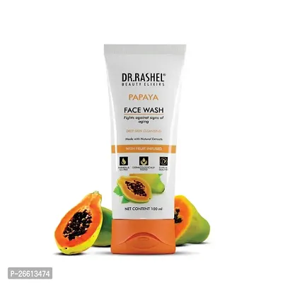 Dr Rashel Papaya Face Wash Deep Skin Cleansing With Fruit Infused Parabean Free 100 Ml-thumb0