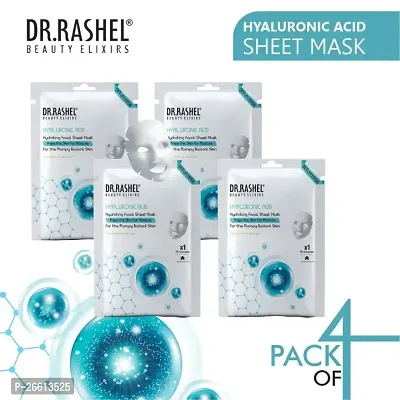 Dr Rashel Hyaluronic Acid Sheet Mask With Serum That Prepare Skin For Moisture Pack Of 4 20G-thumb0