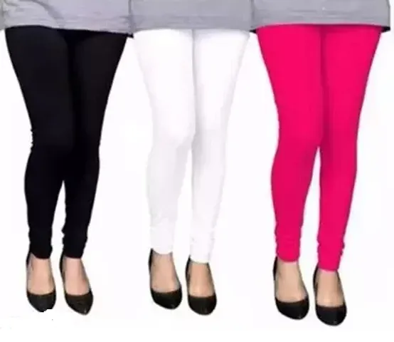 Fabulous Solid Leggings For Women Pack Of 3