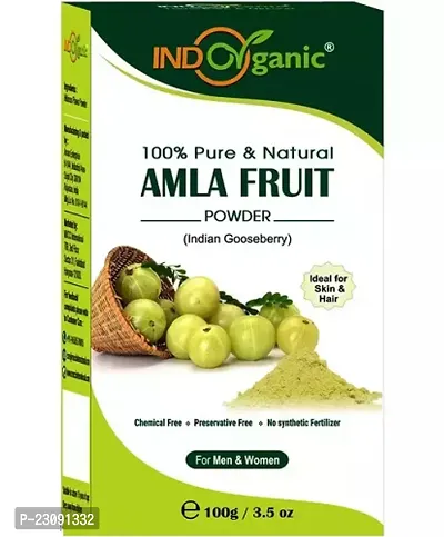 Natural And Organic Amla Indian Gooseberry Powder For Hair Care Mask and Skin, 100g-thumb0