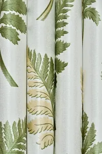 VJK FAB Heavy Gold Queen Fabric Leaves & Texture Design Curtains for Window, Door, Long Door, Drawing Room, Living Room (VJK-GQ-Leaves 1 Texture 2-SETOF3-GREEN-9) 4X9 Feet, Set of 3 Pcs, Green-thumb2