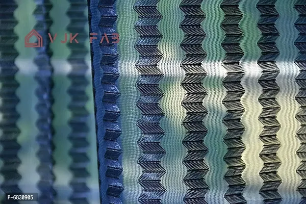 Fancy Net Tissue Zigzag Curtains For Door Window 4x9 Feet Set Of 2-thumb3