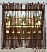 Fancy Net Tissue Zigzag Curtains For Door Window 4x7 Feet Set Of 2-thumb1