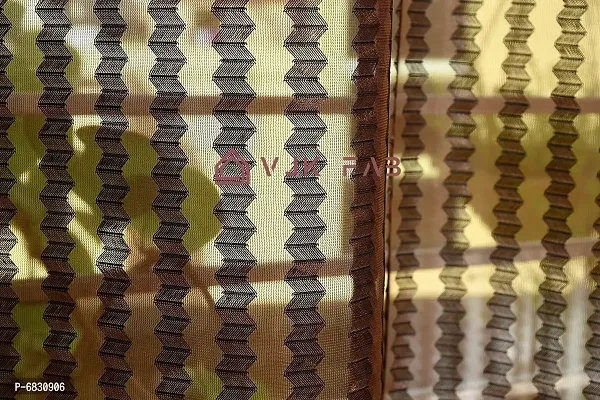 Fancy Net Tissue Zigzag Curtains For Door Window 4x7 Feet Set Of 2-thumb3