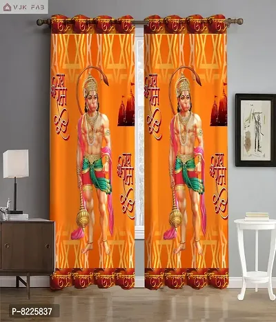 Comfortable Polyester 3D Printed Door Curtains- Pack Of 2-thumb0