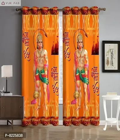 Comfortable Polyester 3D Printed Long Door Curtains- Pack Of 2-thumb0