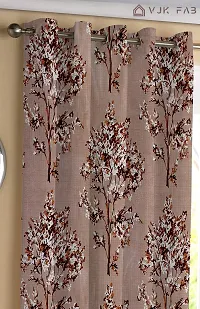 Comfortable Polyester Floral Print Long Door Curtains- Pack Of 2-thumb1