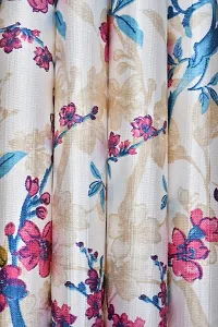 Comfortable Polyester Floral Print Long Door Curtains- Pack Of 3-thumb2