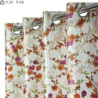 Comfortable Polyester Floral Print Door Curtains- Pack Of 3-thumb1