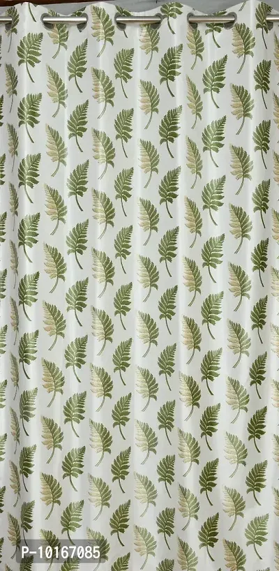 VJK FAB Heavy Gold Queen Fabric Leaves & Texture Design Curtains for Window, Door, Long Door, Drawing Room, Living Room (VJK-GQ-Leaves 1 Texture 2-SETOF3-GREEN-9) 4X9 Feet, Set of 3 Pcs, Green-thumb4