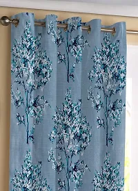 VJK FAB Tree Design Printed Curtains for Home, Window, Door, Drawing Room (VJK-KNITTING-TREE-SETOF3-AQUA-5) 4x5 feet, Set of 3 pcs, Sky Blue-thumb1