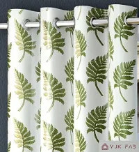 VJK FAB Heavy Gold Queen Fabric Leaves & Texture Design Curtains for Window, Door, Long Door, Drawing Room, Living Room (VJK-GQ-Leaves 2 Texture 1-SETOF3-GREEN-9) 4X9 Feet, Set of 3 Pcs, Green-thumb1