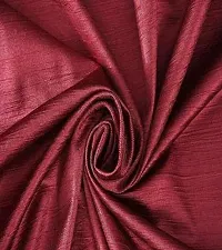 VJK FAB Flower & Plain Design Curtains for Window, Door, Long Door, Drawing Room, Bedroom, Living Room (VJK-LC-Flower 1 & Plain 2-SETOF3-MAROON-7) 4x7 Feet, Set of 3 Pcs, Maroon-thumb3