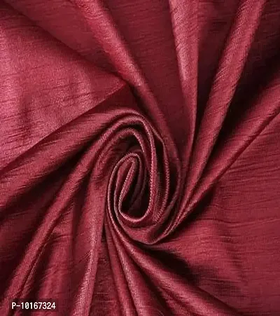 VJK FAB Flower & Plain Design Curtains for Window, Door, Long Door, Drawing Room, Bedroom, Living Room (VJK-LC-Flower 1 & Plain 2-SETOF3-MAROON-7) 4x7 Feet, Set of 3 Pcs, Maroon-thumb4