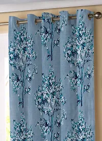 VJK FAB Tree Design Printed Curtains for Home, Window, Door, Drawing Room Set of 2 pcs, Sky Blue-thumb1