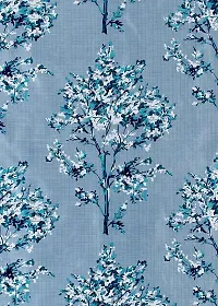 VJK FAB Tree Design Printed Curtains for Home, Window, Door, Drawing Room Set of 2 pcs, Sky Blue-thumb2