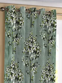 VJK FAB Tree Design Printed Curtains for Home, Window, Door, Drawing Room (VJK-Knitting-Tree-Green-7) 4x7 feet, Set of 2 pcs, Green-thumb1