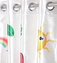 VJK FAB 3D Pencil Colors Design Curtains for Kids Room, Window, Door (VJK-3D-PENCIL Colors-5) 4x5 feet, Pack of 2 pcs-thumb1