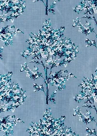 VJK FAB Tree Design Printed Curtains for Home, Window, Door, Drawing Room (VJK-KNITTING-TREE-SETOF3-AQUA-5) 4x5 feet, Set of 3 pcs, Sky Blue-thumb2