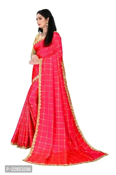 Sanwariya Silks Women's Sana Silk Saree With Unstitched Blouse Piece (Panetar Red)-thumb3