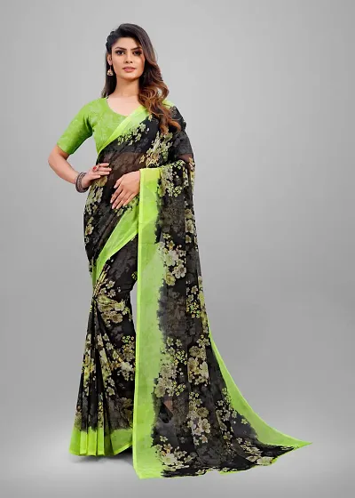  Chiffon Saree with Blouse piece 