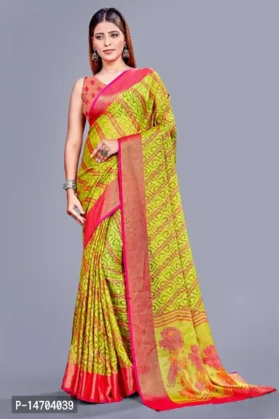 Fancy Brasso Saree With Unstitched Blouse