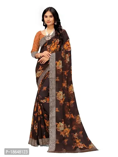 Classic Georgette Printed Saree with Blouse piece