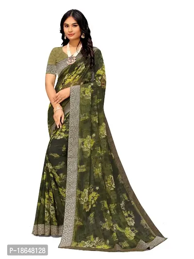 Classic Georgette Printed Saree with Blouse piece