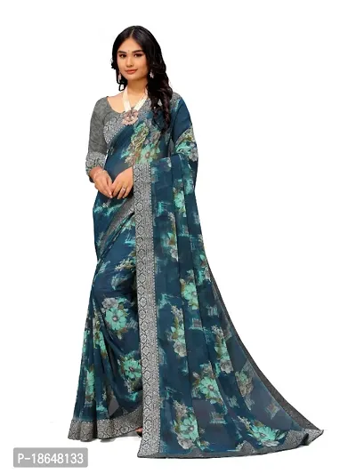 Classic Georgette Printed Saree with Blouse piece