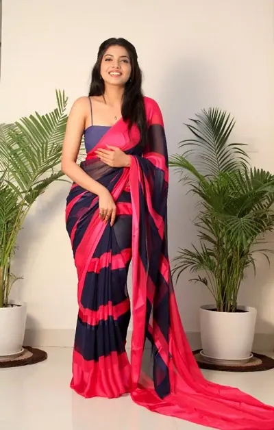 New In Georgette Saree with Blouse piece 