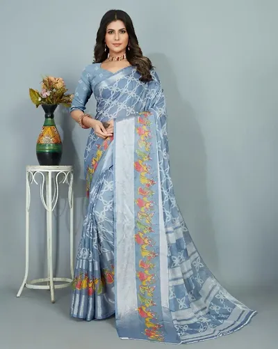 Trending Chiffon Saree with Blouse piece 