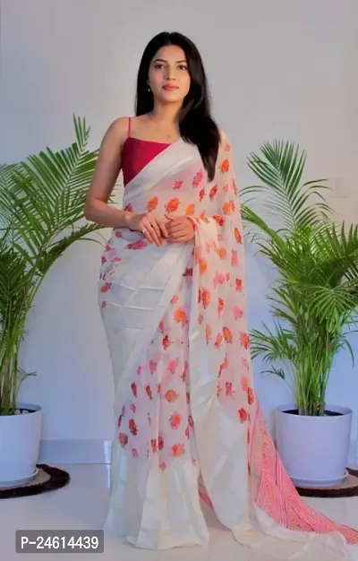 Classic Georgette Saree with Blouse Piece For Women