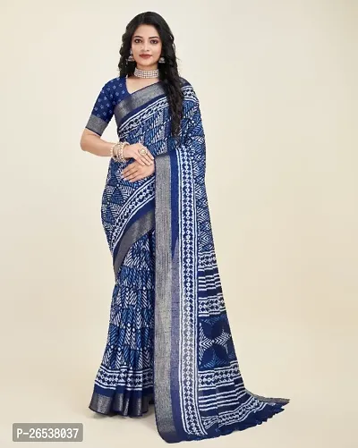 Classic Silk Blend Saree with Blouse piece