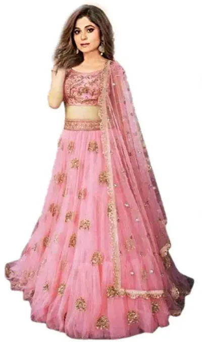 Attractive Semi-Stitched  Lehenga choli