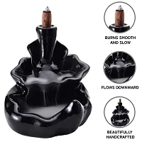 Ceramic Smoke Dropping Fountain Backflow Incense Holder with 20 Incense Cones-thumb1