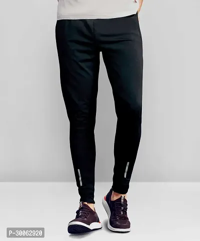 Elegant Lycra Blend Solid Track Pants For Men-thumb0